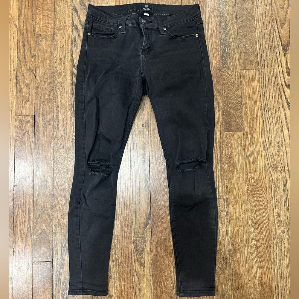 Just Black Women's Distressed Skinny Jeans